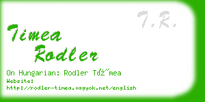 timea rodler business card